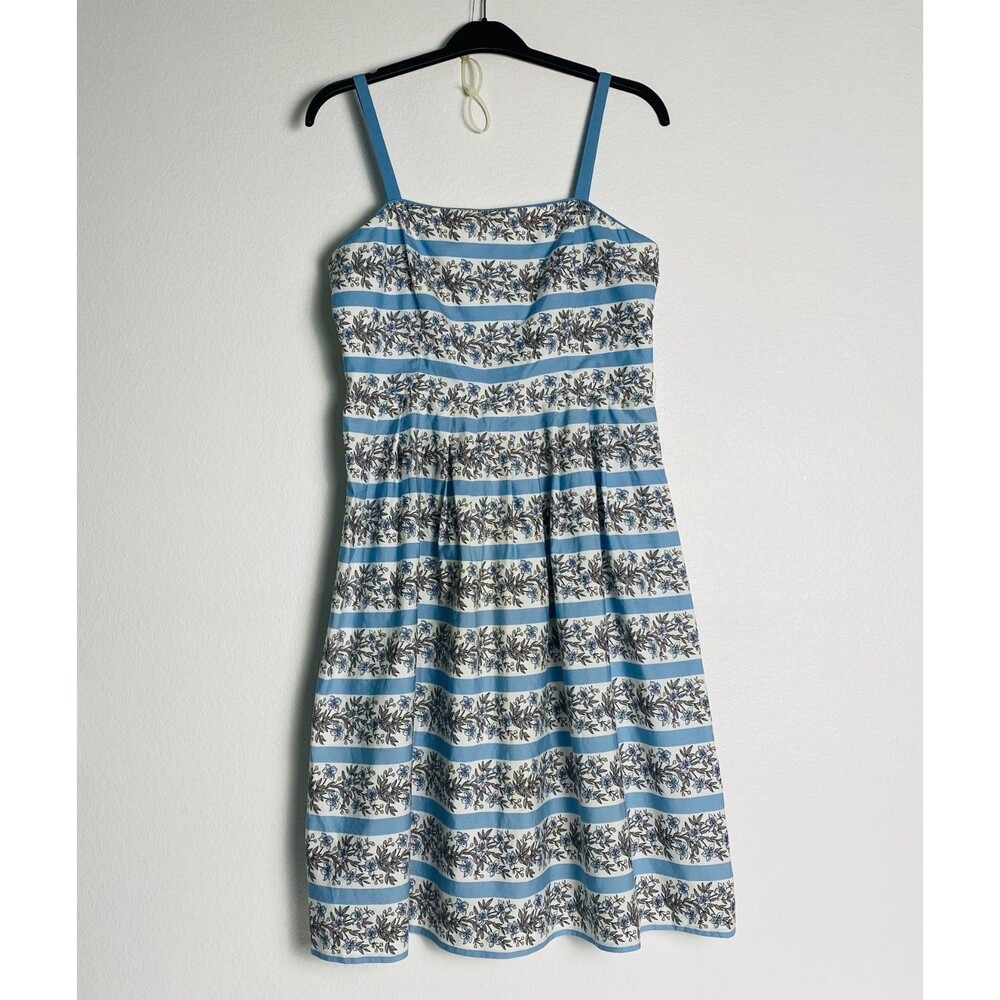 Jessica Howard Woman‎ Size 14P Off-White/Blue Floral Spaghetti Strap Midi Dress